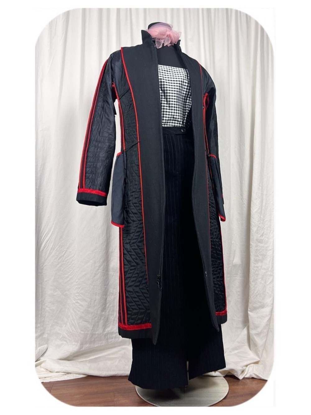 y2k Rebecca Danenberg Red Tape Quilted industrial Vampire Opium Trench Coat